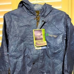 Youth size S/small Frogg Toggs waterproof jacket hiking outdoors scouting rain